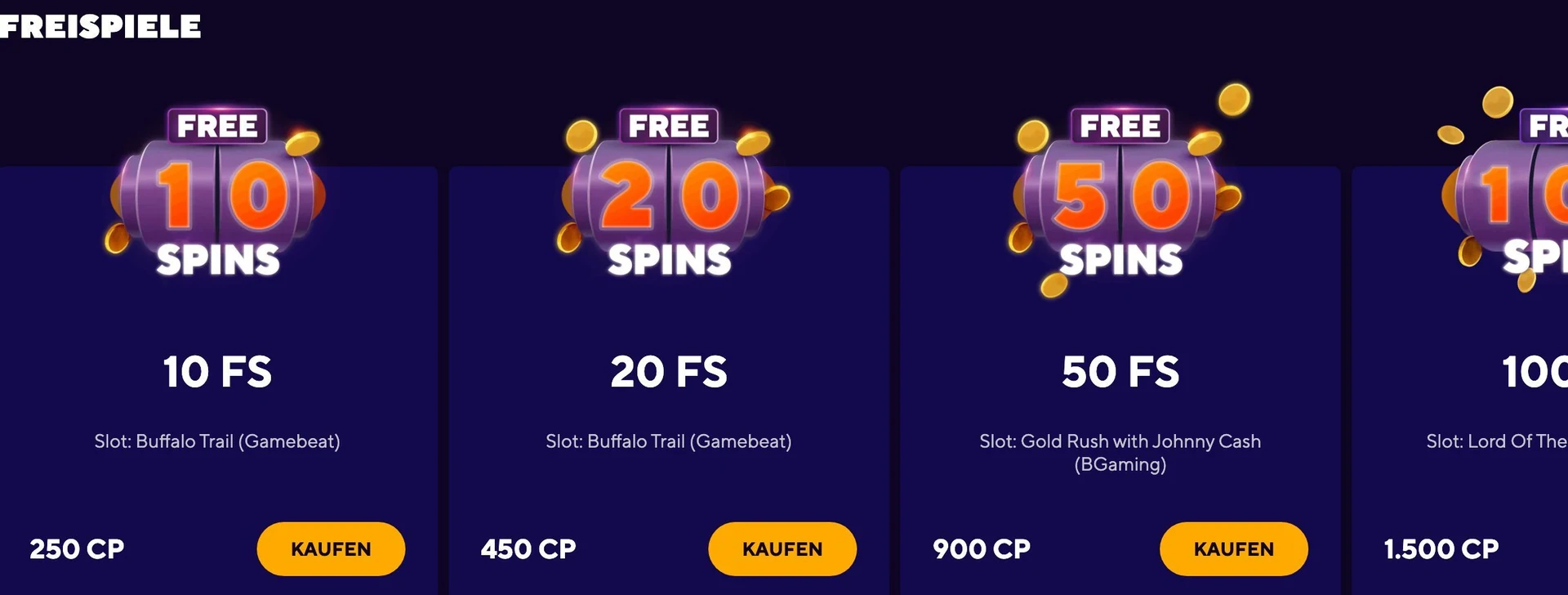 Dazard: Freispiele im Bonus-Laden